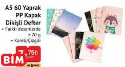 STUDİ A5 60 YAPRAK PP KAPAK DİKİŞLİ DEFTER STUDİ A5 60 YAPRAK PP KAPAK DİKİŞLİ DEFTER